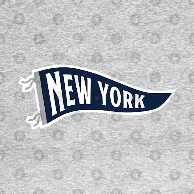 New York Pennant - White by KFig21